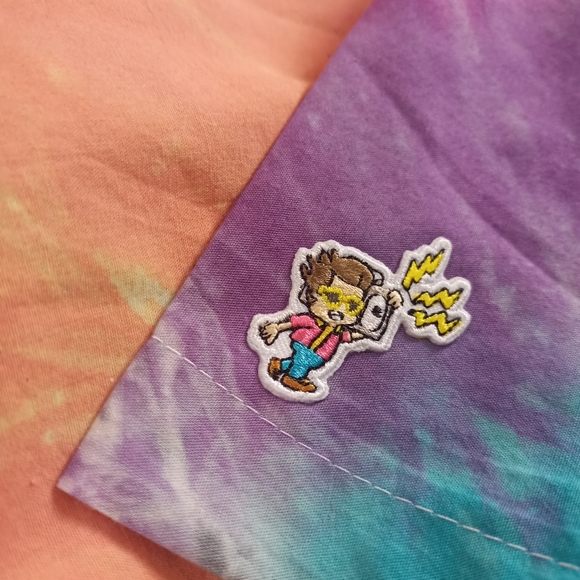 Custom "Tie Dye" Reworked 1990s Bennygonia Shorts - Picture 3 of 9